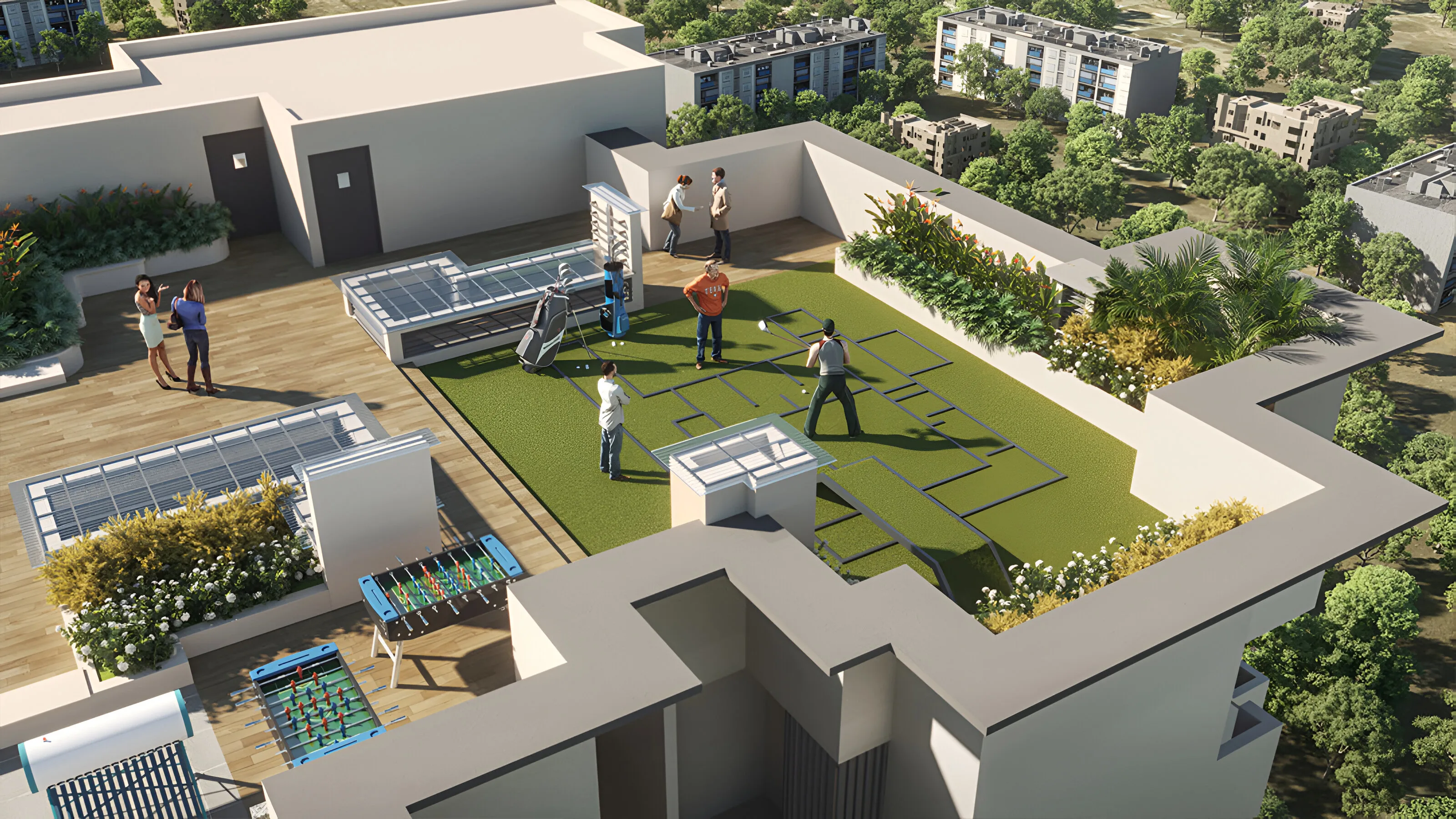 Tvs Emerald Isle Of Tree Apartments in North Bangalore 14th-Floor-Tower-C-Putting-Golf